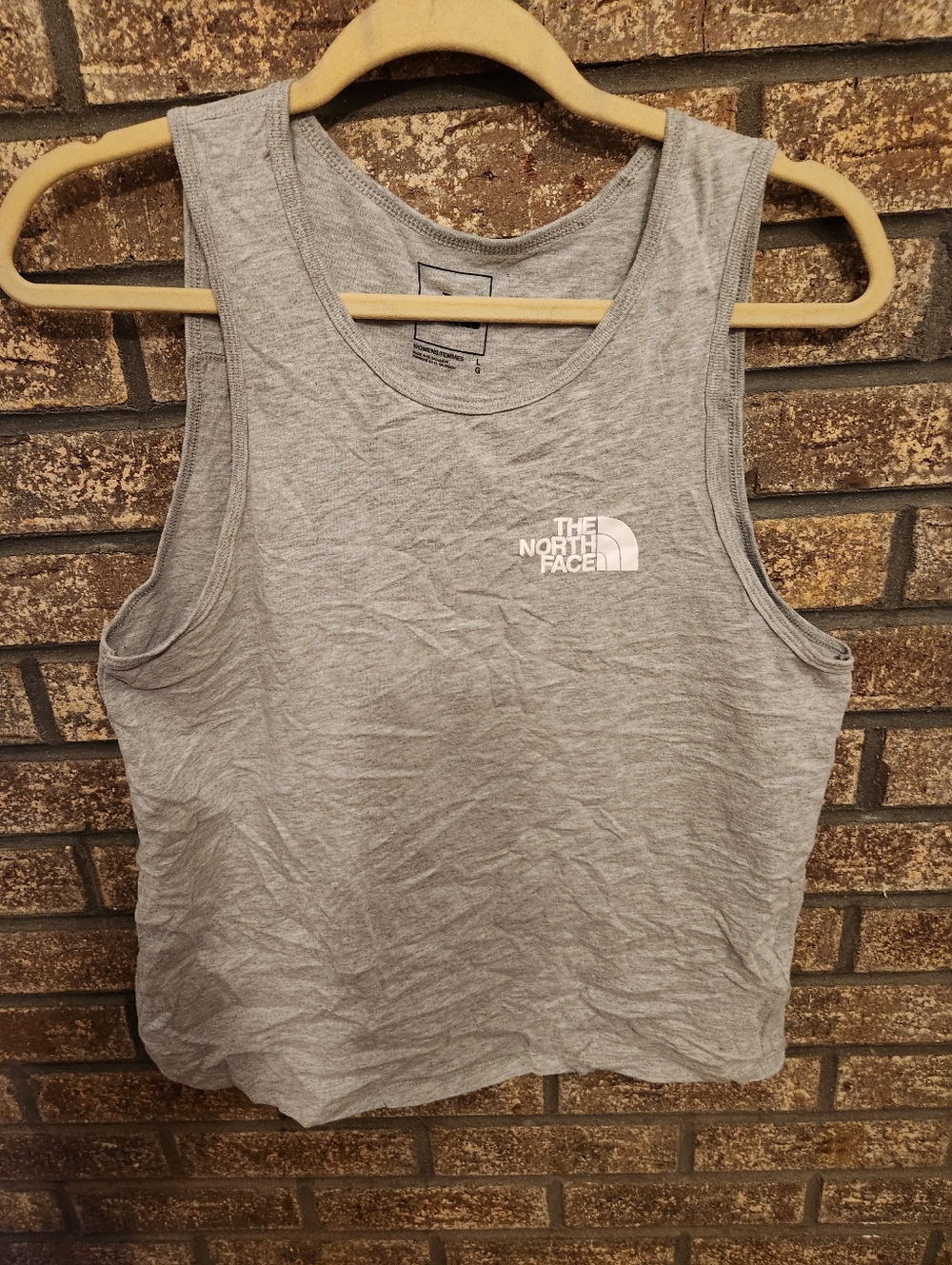The North Face Light Gray Women's Tank Top - Logo Front Size Large